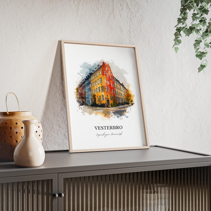 Vesterbro, Denmark – Watercolor Art Print