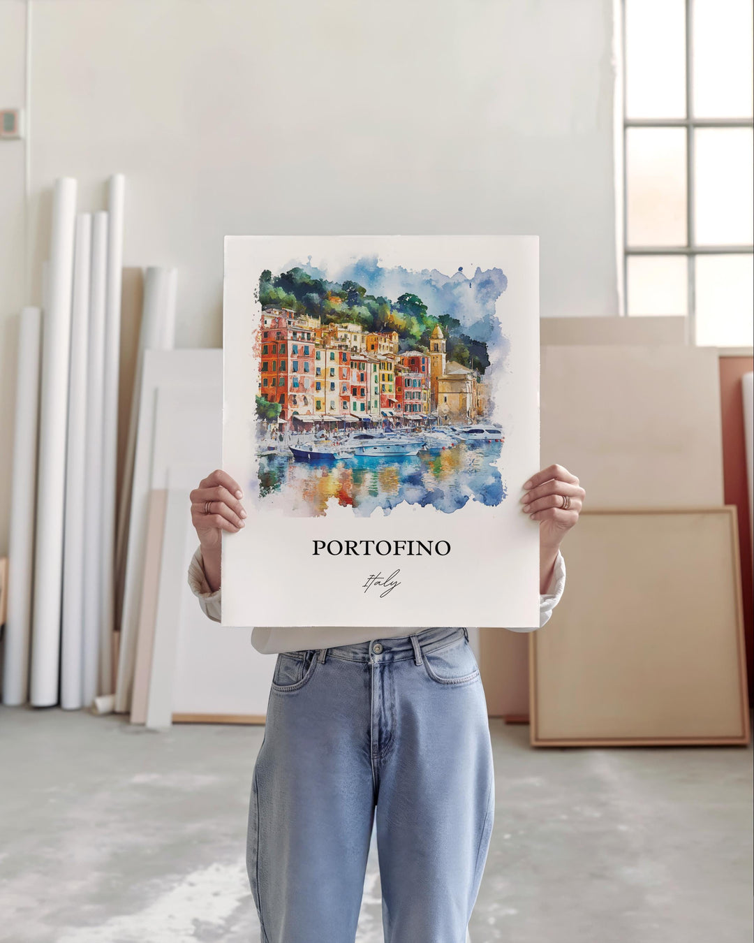 Portofino, Italy – Watercolor Art Print