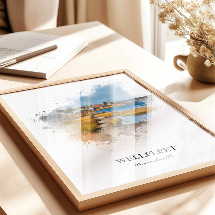 Wellfleet, Massachusetts – Watercolor Art Print