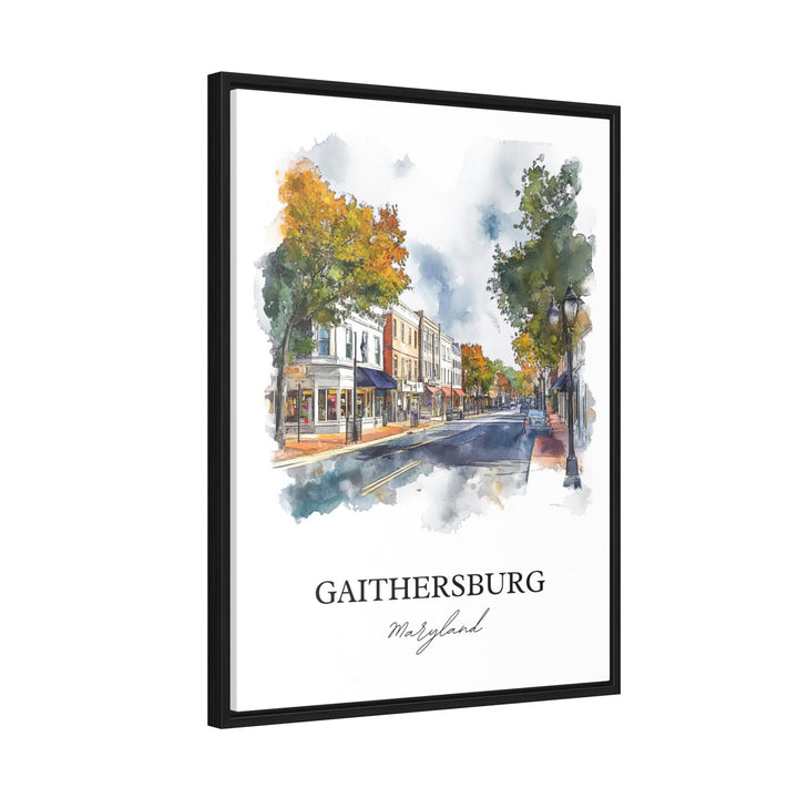 Gaithersburg Art, Montgomery County Print, Maryland Watercolor Art, Gaithersburg MD Gift, Travel Print, Travel Poster, Housewarming Gift