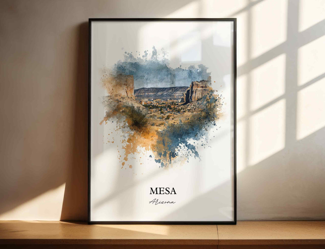 Mesa, Arizona – Watercolor Art Print
