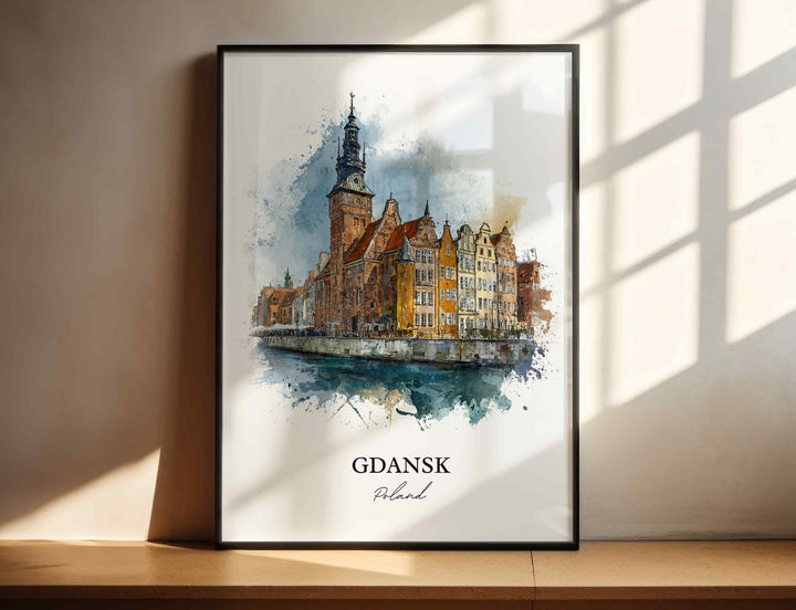 Gdansk, Poland – Watercolor Art Print