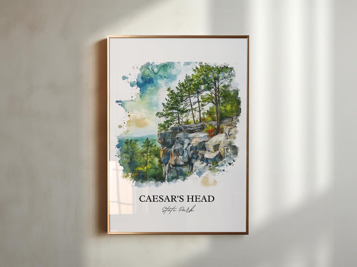 Caesars Head State Park Art, Greenville County Print, Caesars Head Art, Caesars Head Gift, Travel Print, Travel Poster, Housewarming Gift