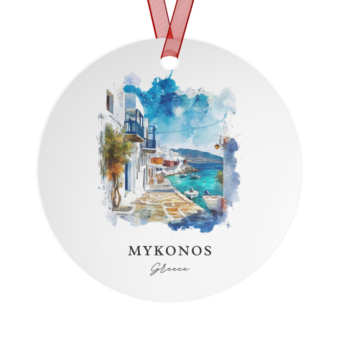 Mykonos Greece Ornament: Unique Mykonos Souvenir, Greece Xmas Decor, and Authentic Mykonos Gift