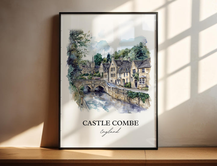 Castle Comb Wall Art, Wiltshire Print, England Watercolor Art, Castle Comb England Gift, Travel Print, Travel Poster, Housewarming Gift