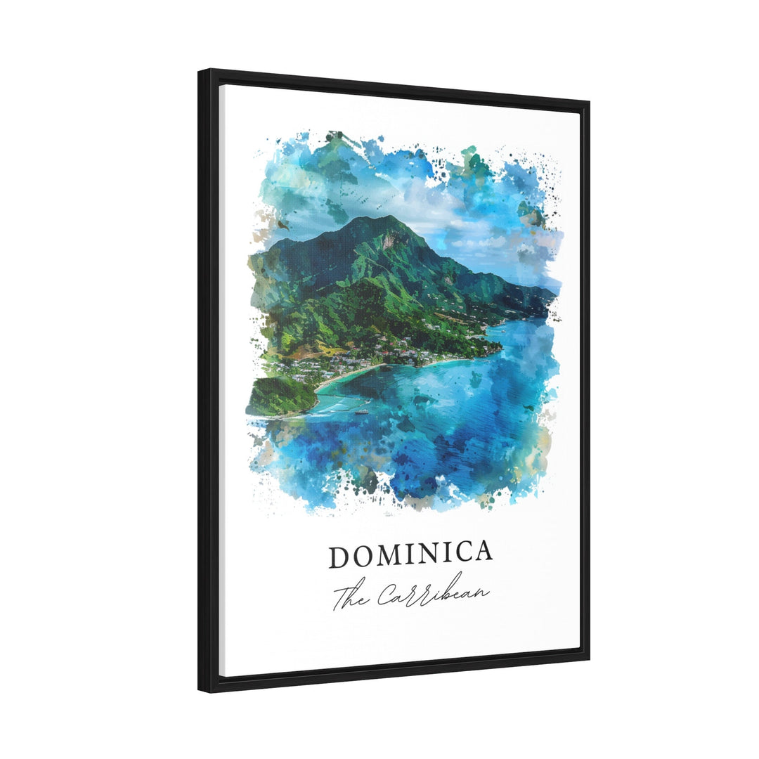 Dominica Wall Art, Dominica Caribbean Print, Dominica Island Watercolor, Dominica Gift,