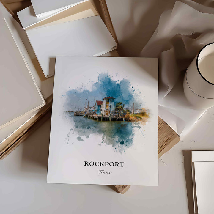 Rockport, Texas – Watercolor Art Print