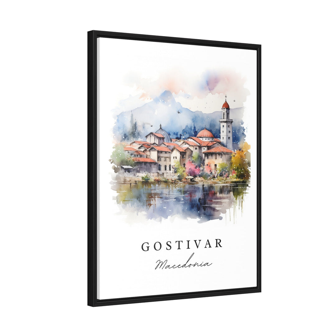 Gostivar Wall Art, Gostivar Print, Macedonia Watercolor Art, Gostivar Macedonia Gift,