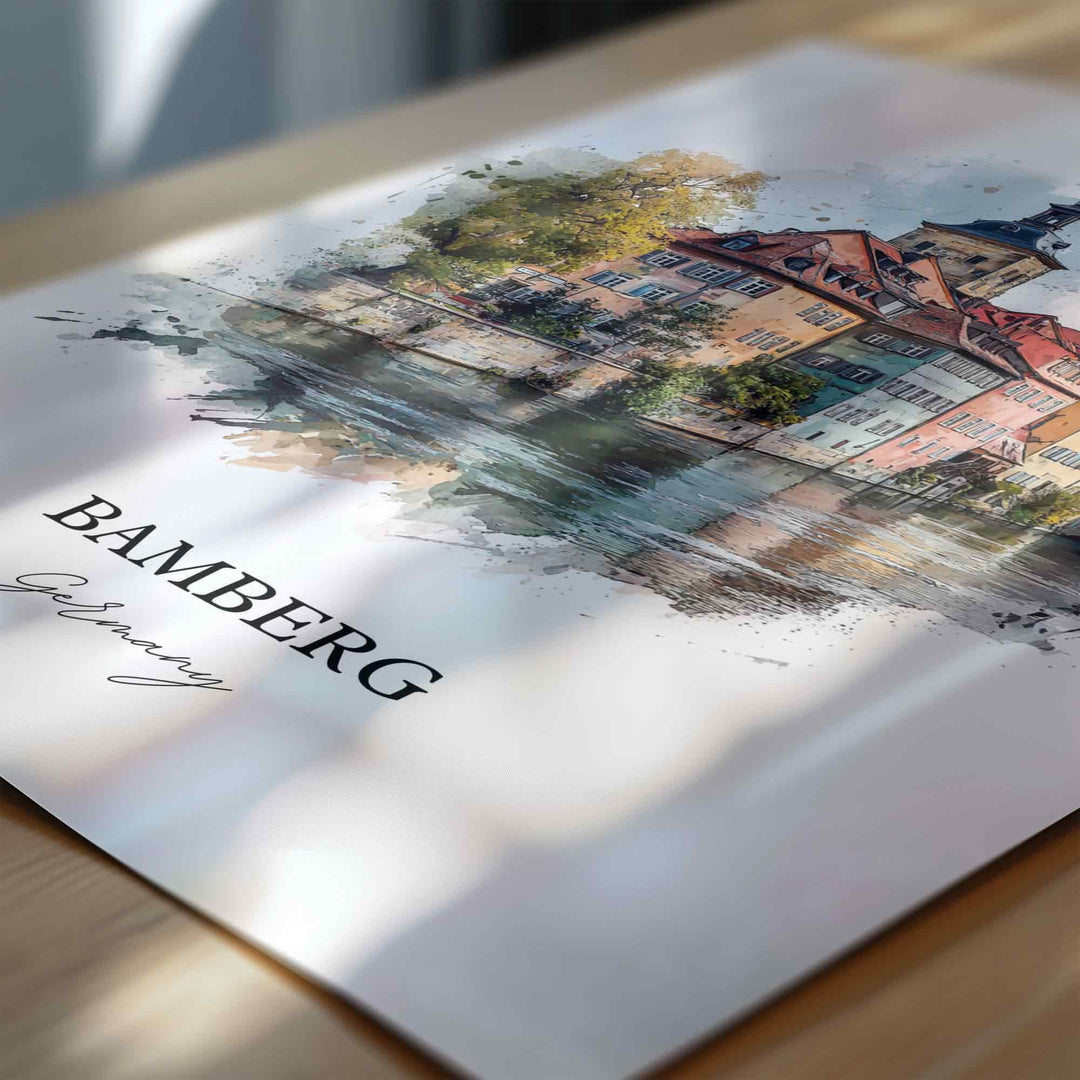 Bamberg, Germany – Watercolor Art Print