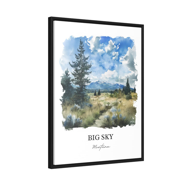 Big Sky Montana Wall Art, Big Sky MT Print, Big Sky Watercolor Art, Big Sky Montana Gift, Travel Print, Travel Poster, Housewarming Gift