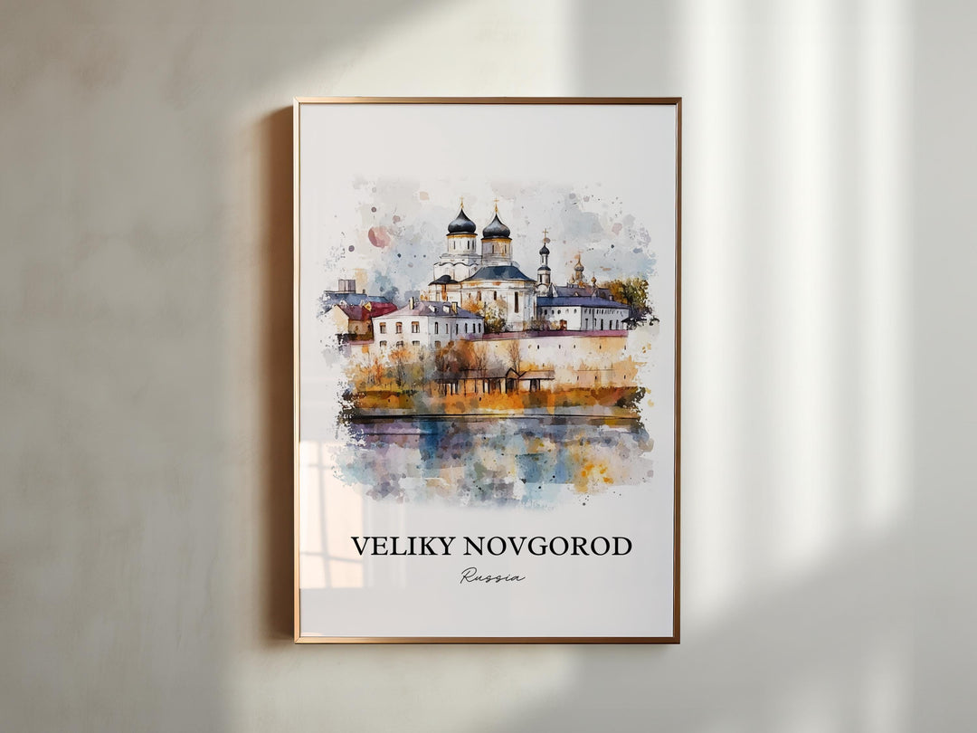 Veliky Novgorod, Russia – Watercolor Art Print