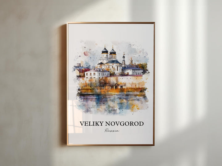 Veliky Novgorod, Russia – Watercolor Art Print