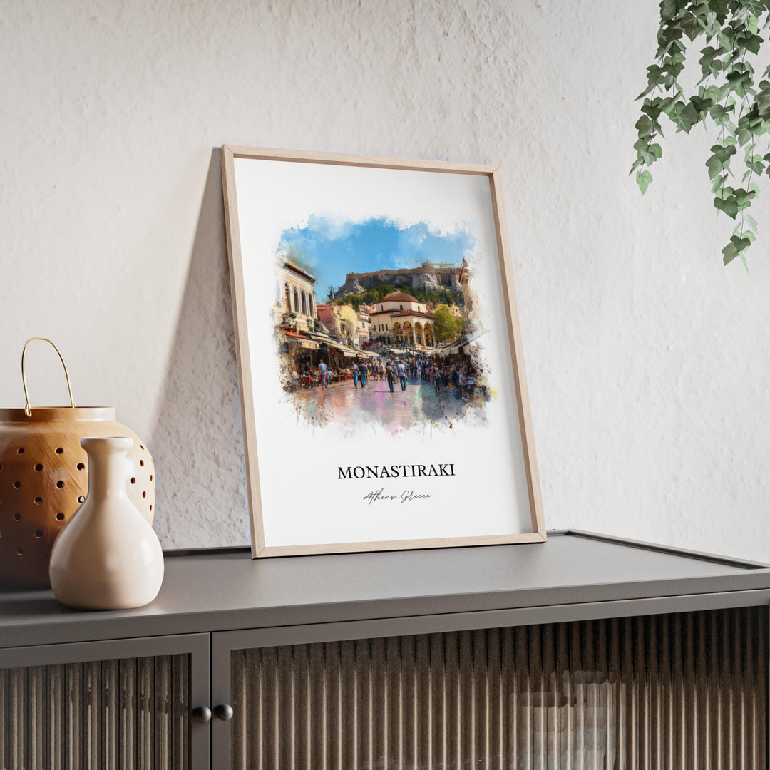 Monastiraki, Greece – Watercolor Art Print
