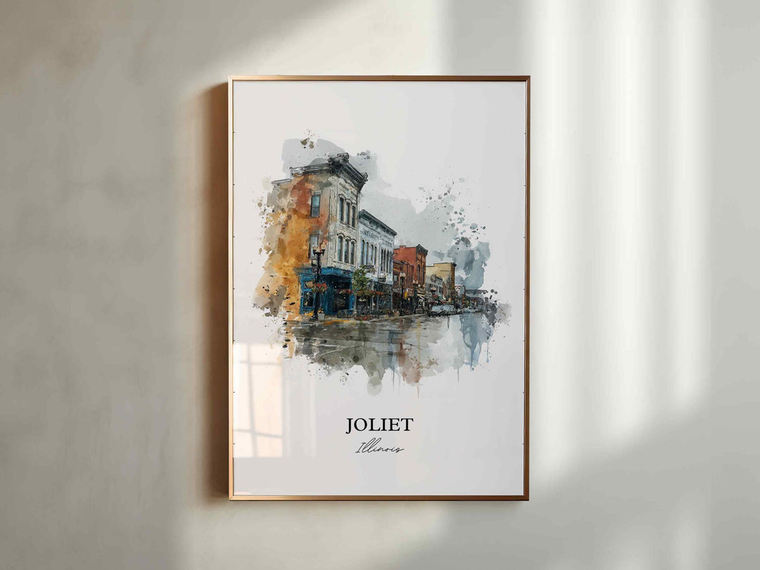 Joliet, Illinois – Watercolor Art Print