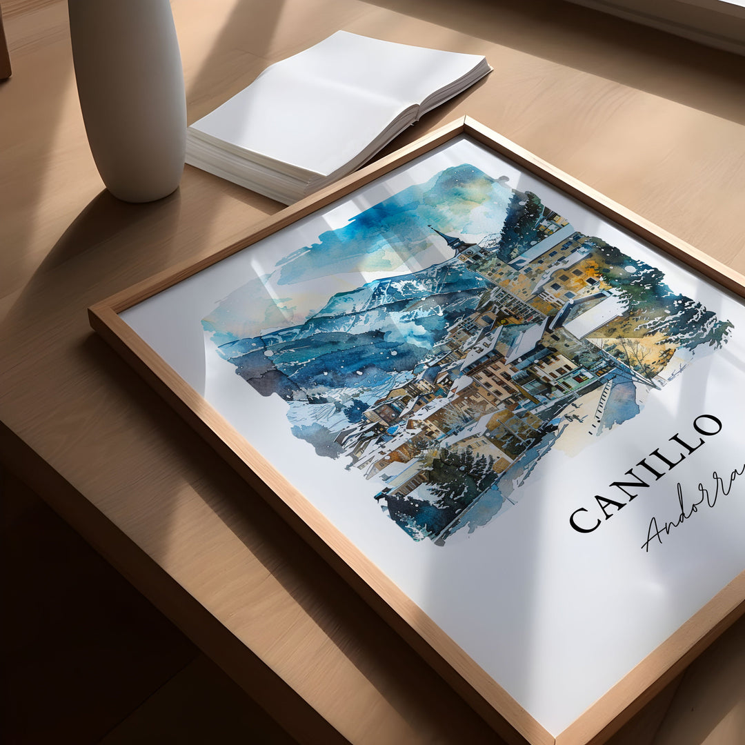 Canillo, Andorra – Watercolor Art Print