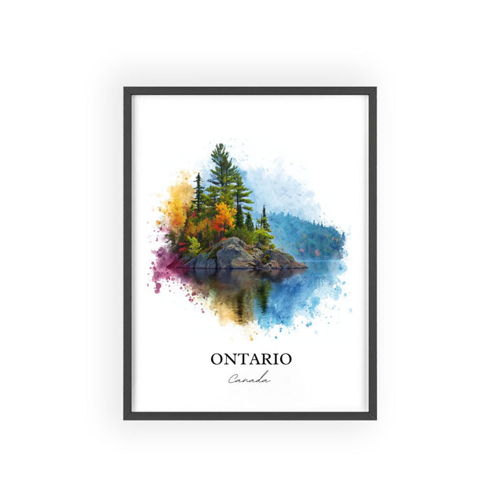 Ontario Wall Art, Ontario Print, Ontario Watercolor Art, Ontario Canada Gift, Ontario Travel Print, Travel Poster, Housewarming Gift
