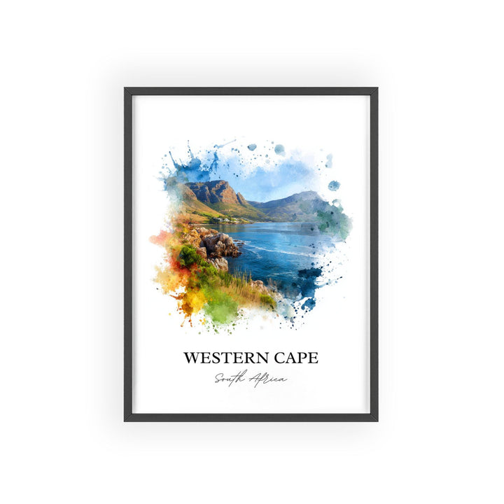 Western Cape Wall Art, South Africa Print, South Africa Watercolor Art, Western Cape Gift, Travel Print, Travel Poster, Housewarming Gift