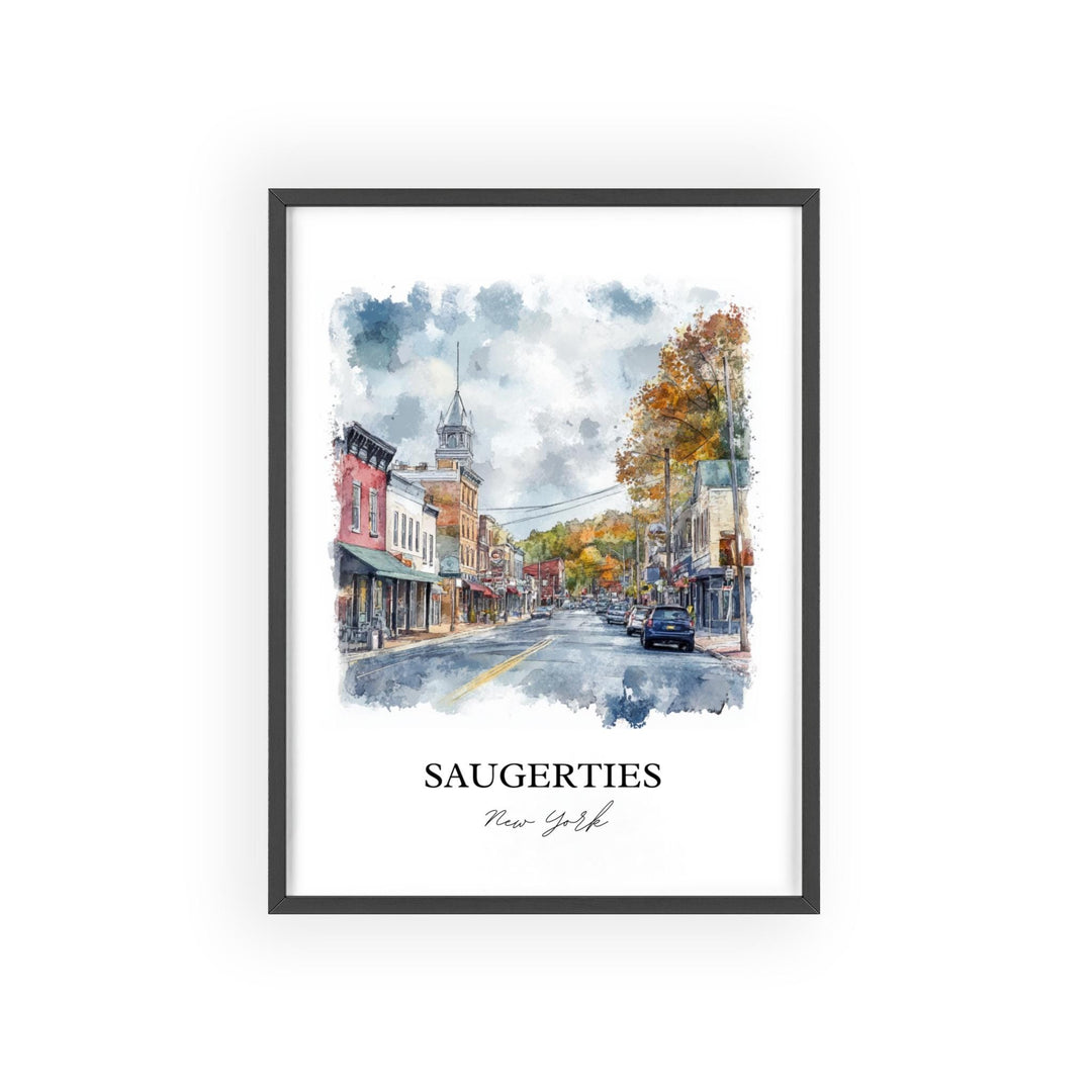 Saugerties NY Wall Art, Ulster County Print, Catskills NY Artwork, Saugerties New York Gift, Travel Print, Travel Poster, Housewarming Gift
