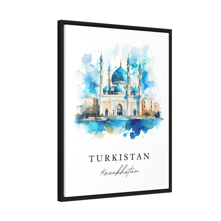 Turkistan wall art - Kazakhstan, Turkistan print, Turkistan Wedding gift, Turkistan Birthday present, Custom Text, Perfect Gift