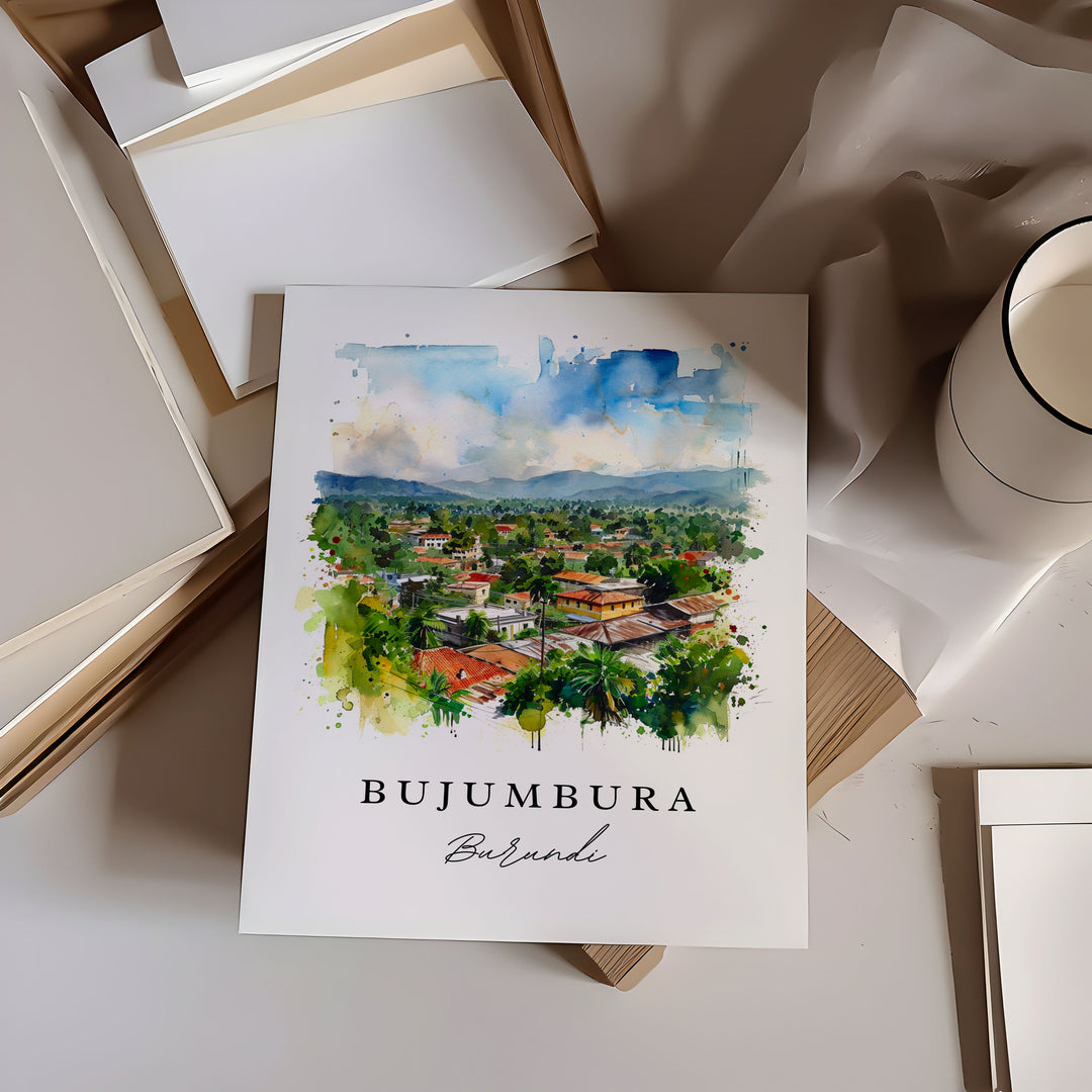 Bujumbura Wall Art - Burundi Print