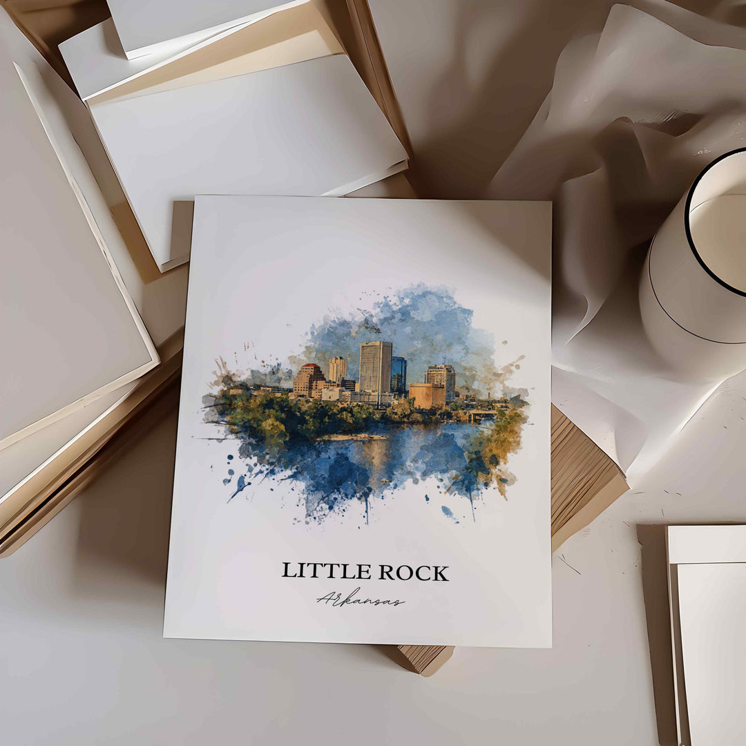 Little Rock, Arkansas – Watercolor Art Print