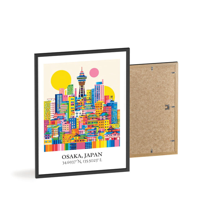 Osaka Japan Art, Osaka Retro Travel Art, Osaka Home Decor, Osaka Japan Gift, Japan Travel Art, Travel Prints, Housewarming Gift
