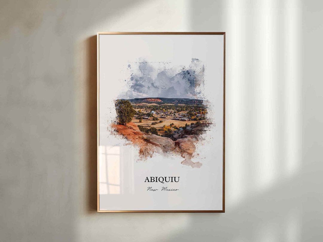 Abiquiu, New Mexico – Watercolor Art Print