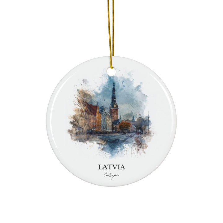 Latvia Ornament: Unique Latvia Souvenir, Latvia Xmas Decor, and Authentic Latvia Country Gift