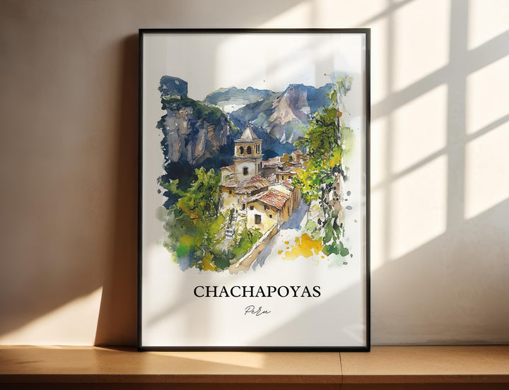 Chachapoyas Wall Art, Northern Peru Print, Peru Watercolor Art, Chachapoyas Gift, Travel Print, Travel Poster, Housewarming Gift