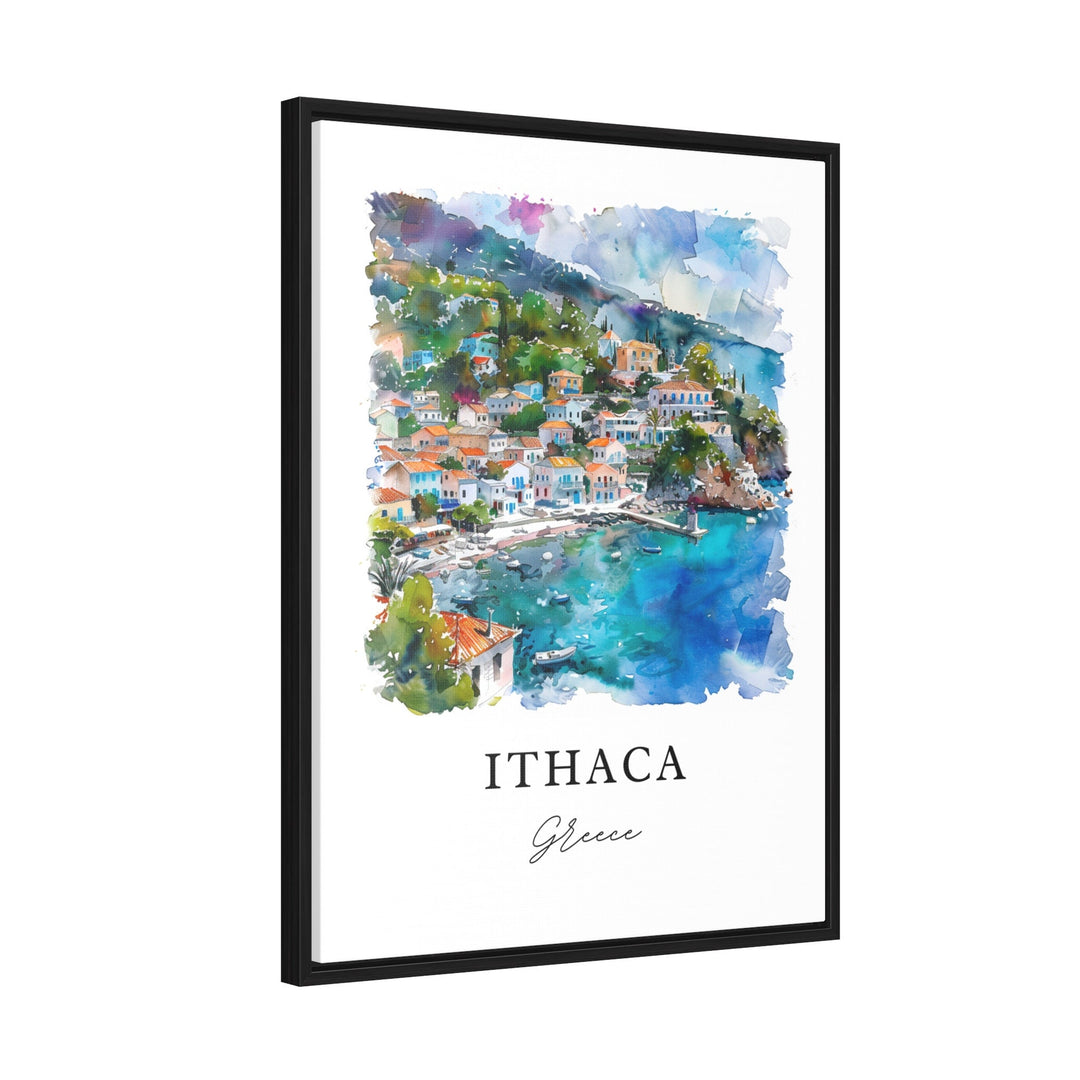 Ithaca Greece Art, Ithaca Print, Kefalonia Watercolor Art, Ithaca Greece Gift,