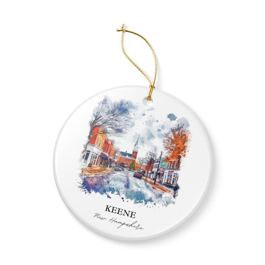 Keene NH Ornament: Unique Keene Souvenir, Keene NH Xmas Decor, and Authentic New Hampshire Gift