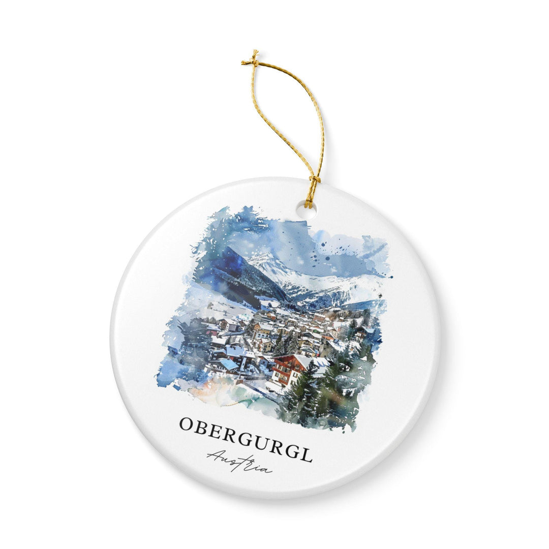 Obergurgl Ornament: Unique Obergurgl Austria Souvenir, Austria Xmas Decor, and Authentic Austrian Gift