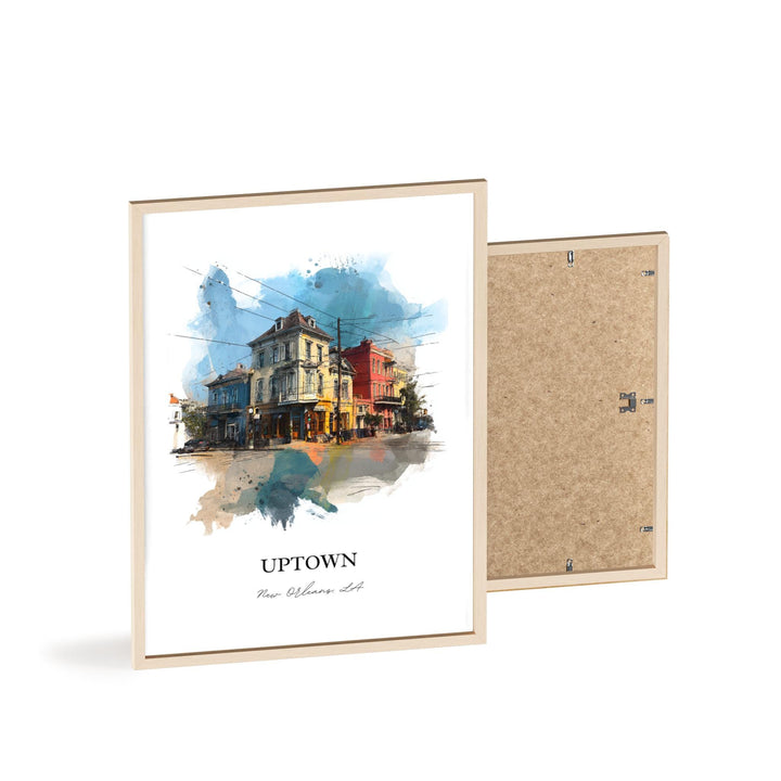Uptown New Orleans, Louisiana – Watercolor Art Print