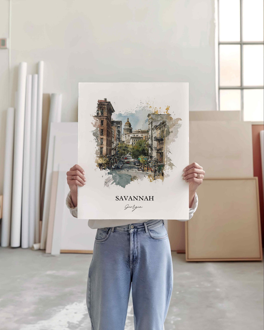 Savannah, Georgia – Watercolor Art Print