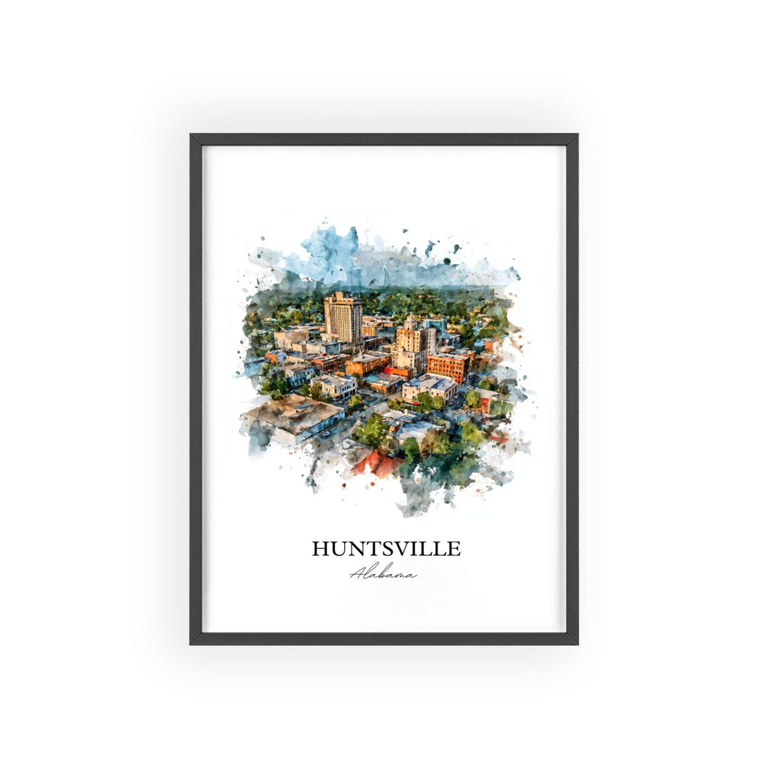 Huntsville, Alabama – Watercolor Art Print