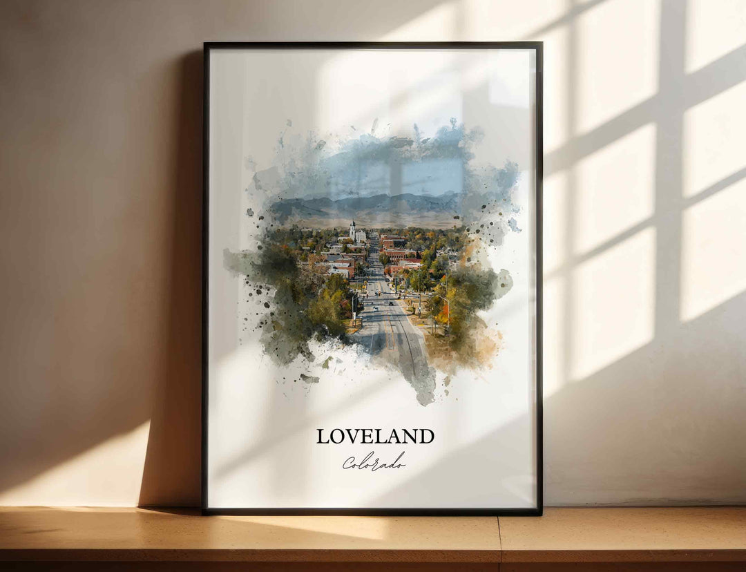 Loveland, Colorado – Watercolor Art Print