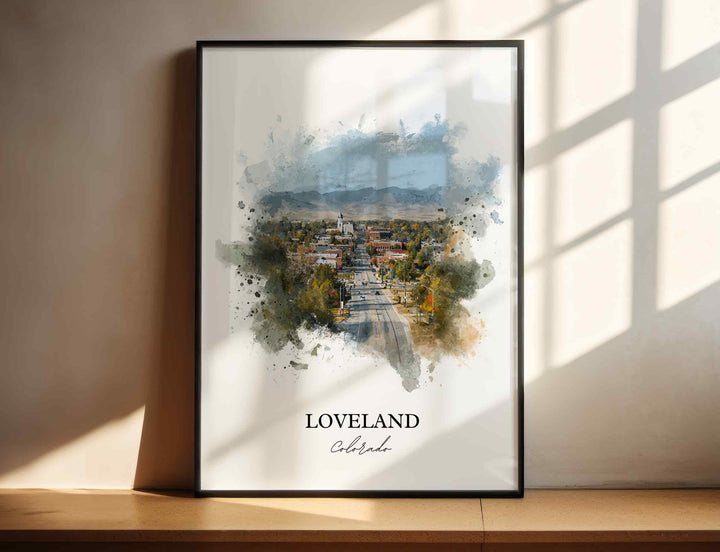 Loveland, Colorado – Watercolor Art Print