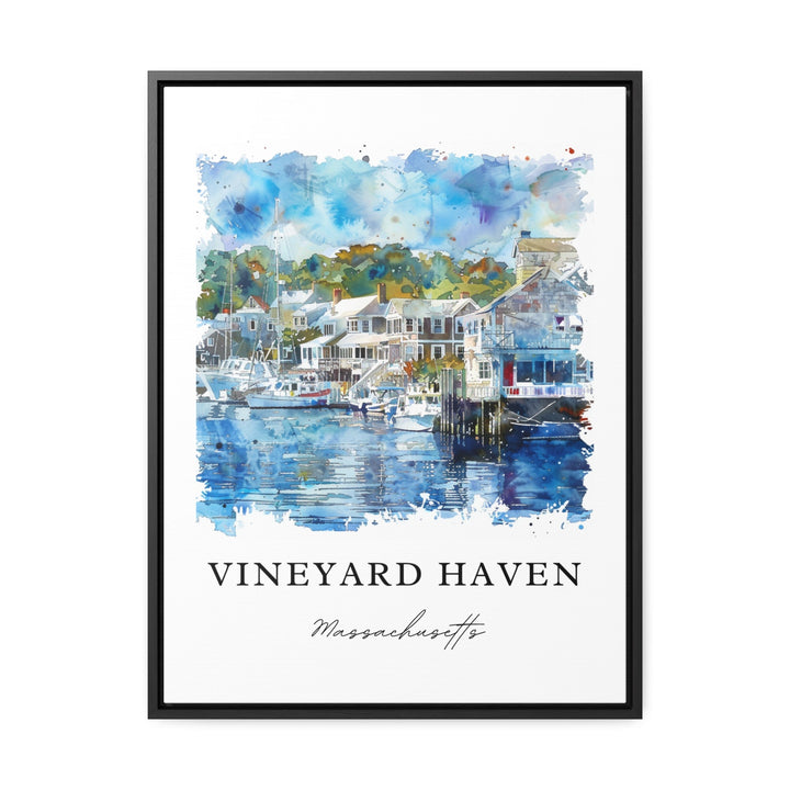 Vineyard Haven Art, Tisbury Print, Martha's Vineyard Watercolor Art, Vineyard Haven Gift,