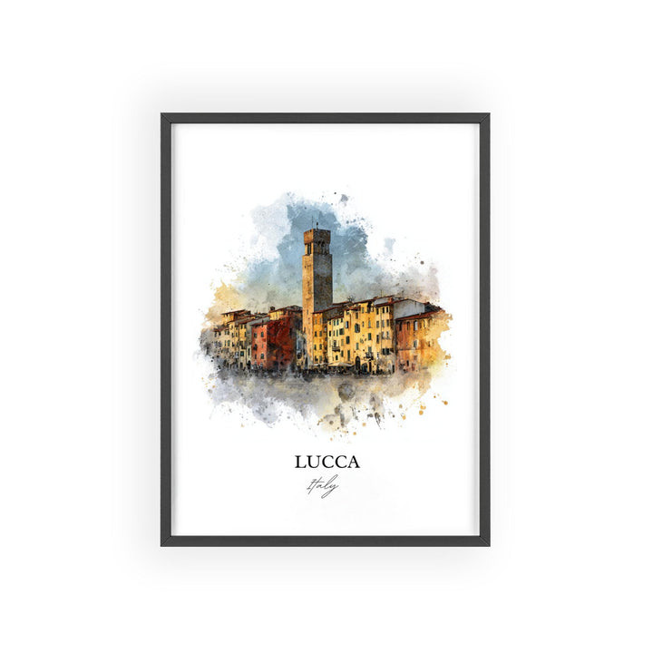 Lucca, Italy – Watercolor Art Print