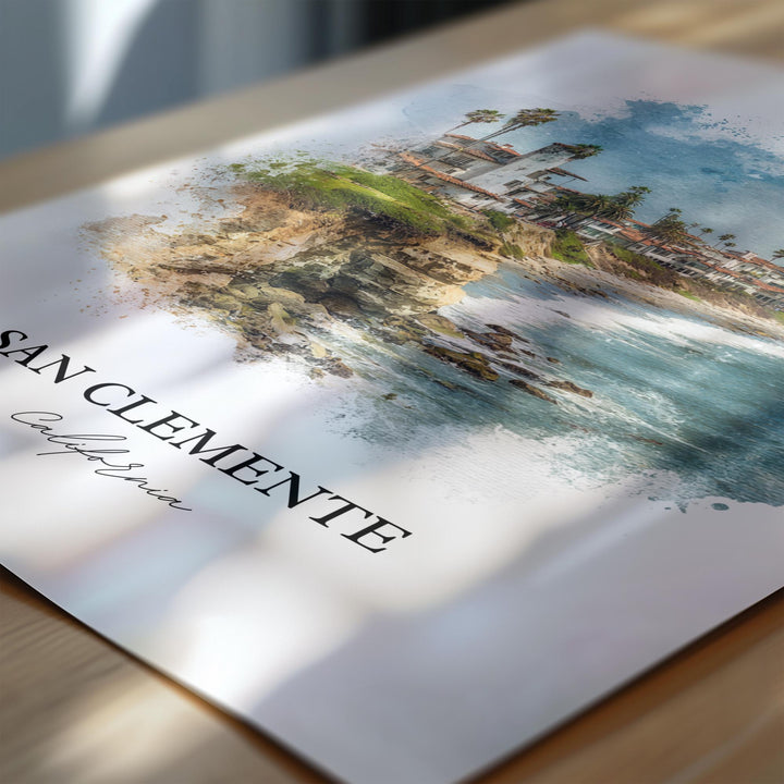 San Clemente, CA – Watercolor Art Print