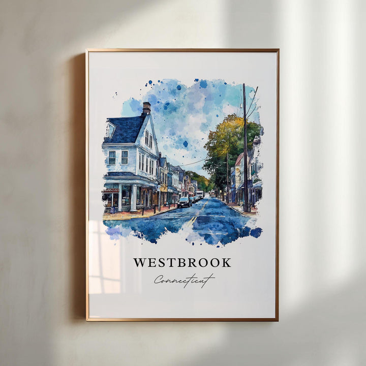 Westbrook CT Wall Art, Westbrook Print, Westbrook Watercolor Art, Middlesex County CT Gift,