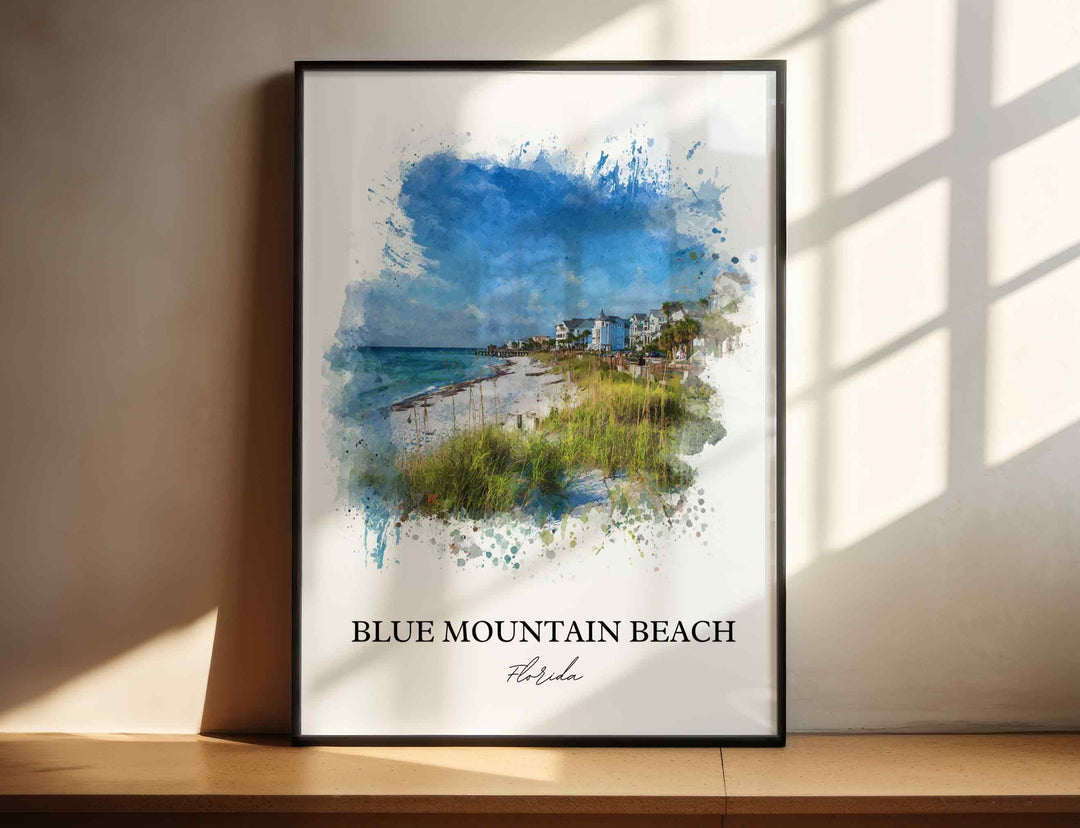 Blue Mountain Beach, Florida – Watercolor Art Print