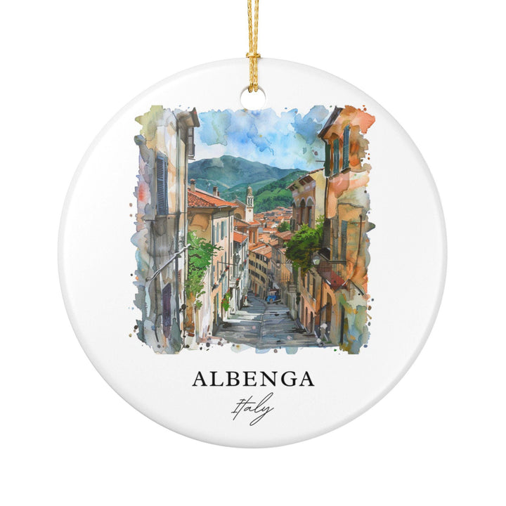 Albenga Italy Ornament: Unique Albenga Souvenir, Albenga Xmas Decor, and Authentic Albenga Italy Gift