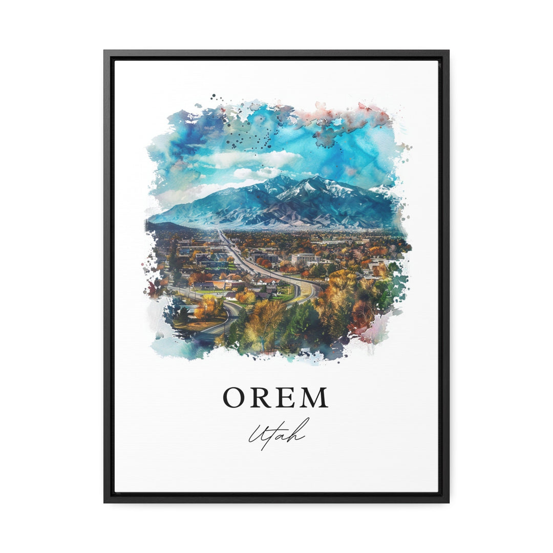 Orem, Utah, Utah – Watercolor Art Print