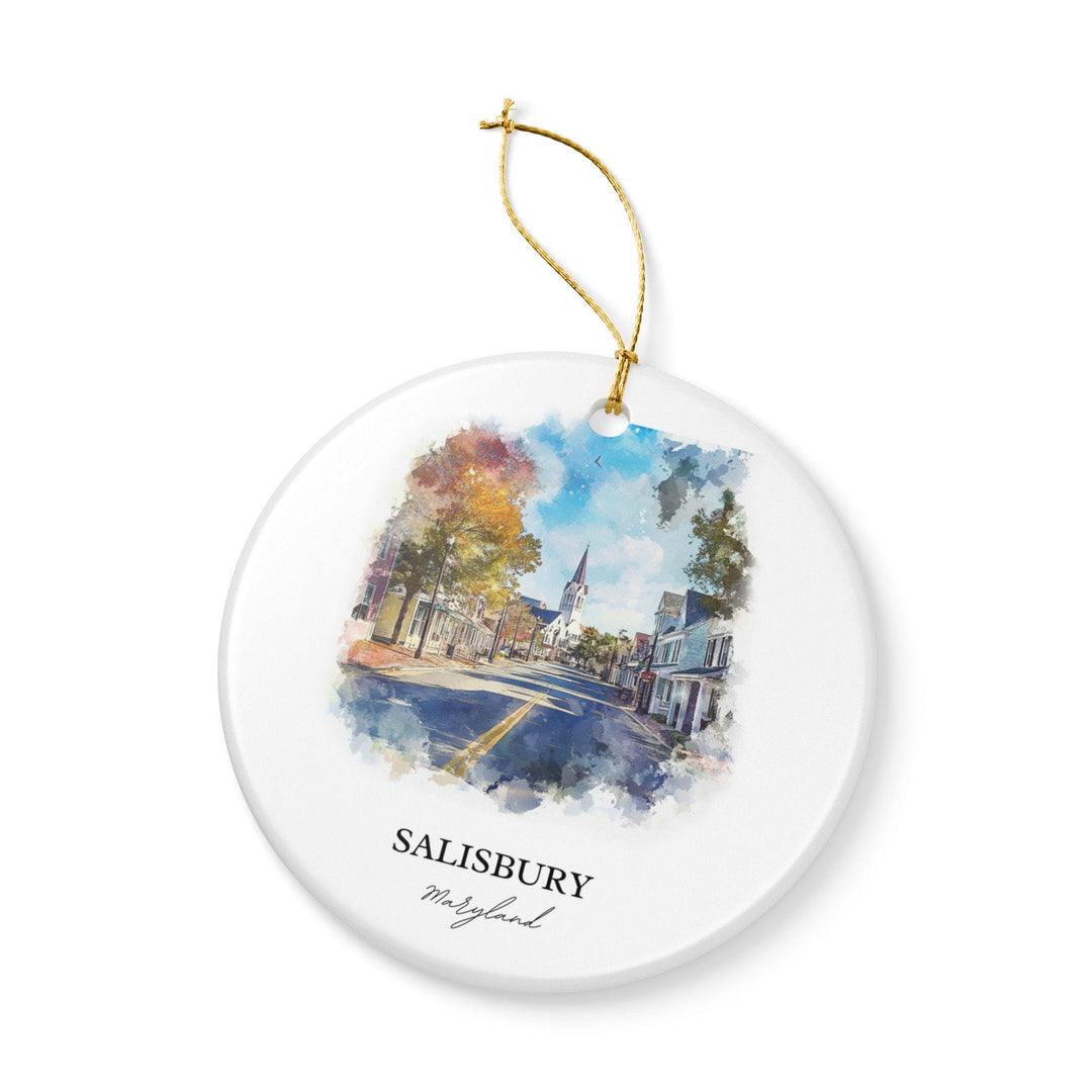 Salisbury MD Ornament: Unique Salisbury Maryland Souvenir, Maryland Xmas Decor, and Authentic Maryland Gift