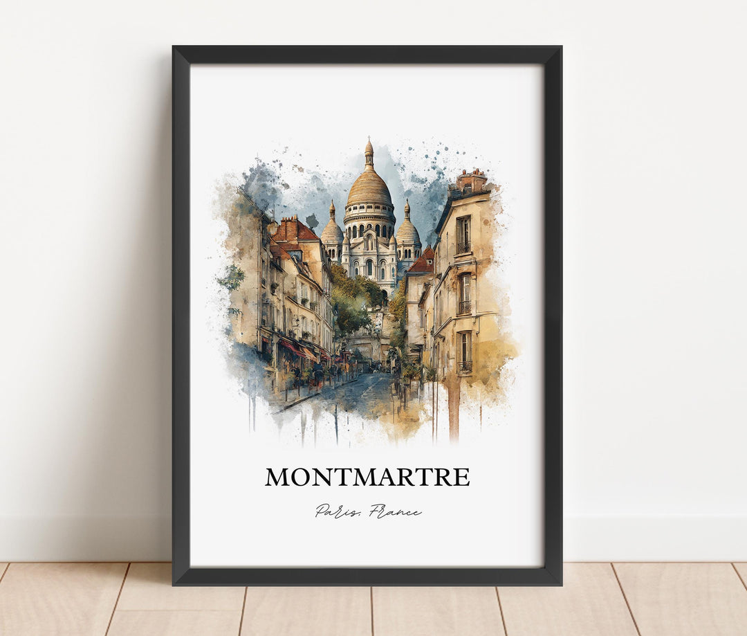Montmartre, France – Watercolor Art Print