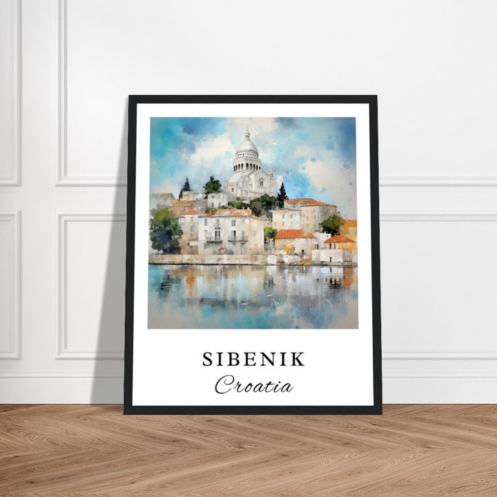 Sibenik Croatia wall art - Croatia, Sibenik poster, Sibenik Wedding gift, Sibenik Birthday present, Custom Text, Personalised Gift