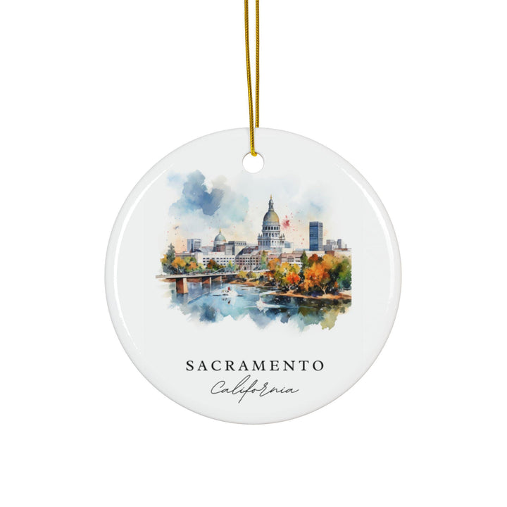 Sacramento CA Ornament: Unique Sacramento Souvenir, Sacramento Decor, and Authentic Sacramento Christmas Gift