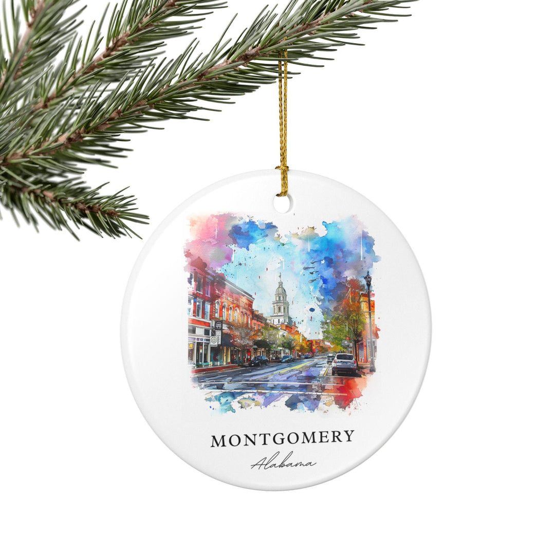 Montgomery AL Ornament: Unique Montgomery Souvenir, Alabama Xmas Decor, and Authentic Montgomery Alabama Gift