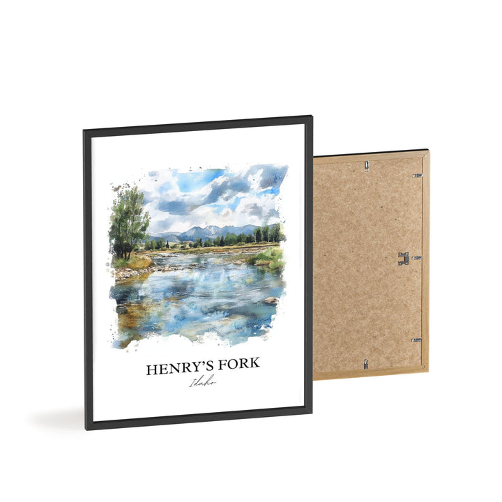 Henry's Fork, Idaho, USA – Watercolor Art Print